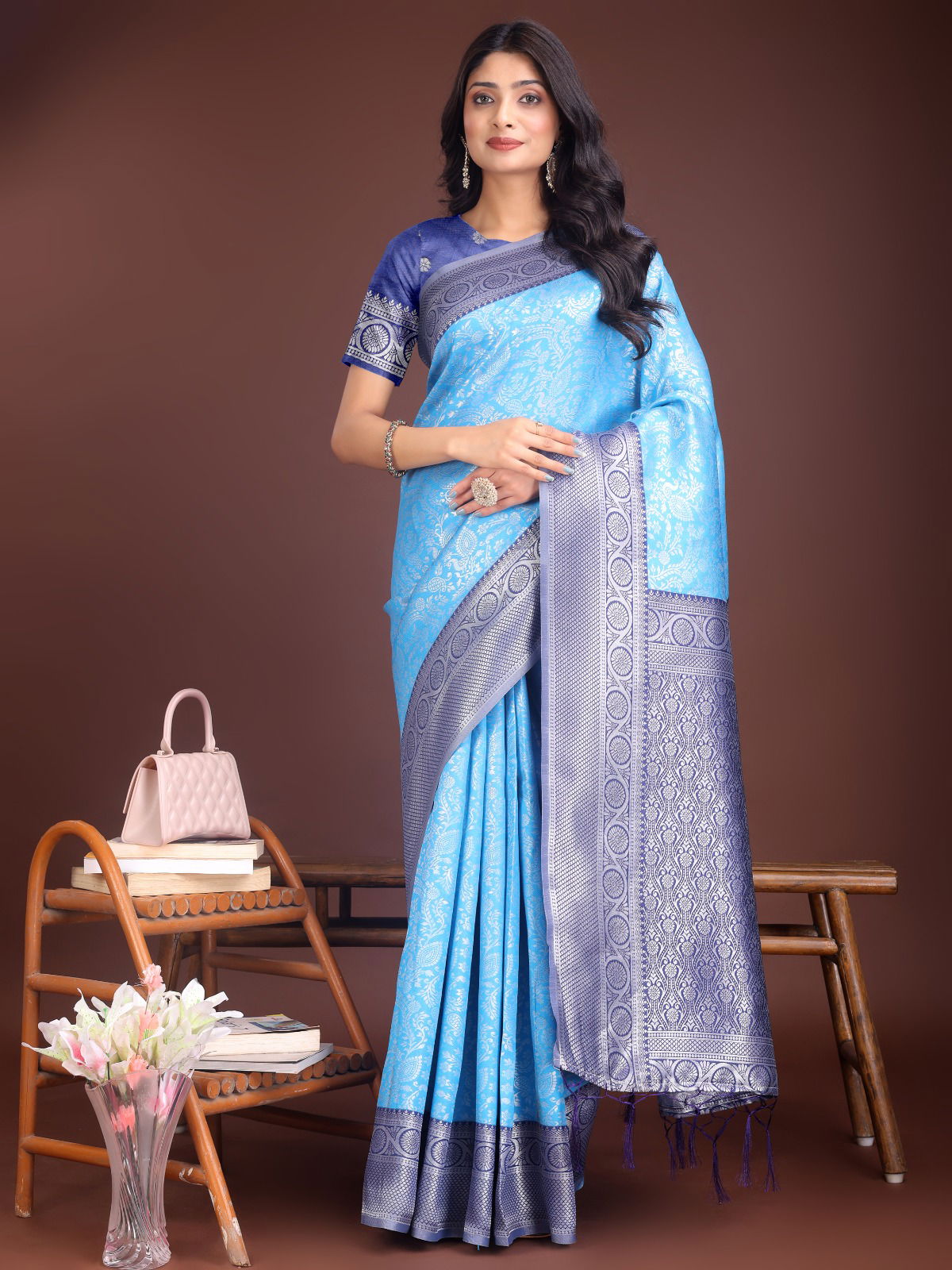 Crackle By Astita Lichi Silk Online Wedding Wear Saree Wholesale